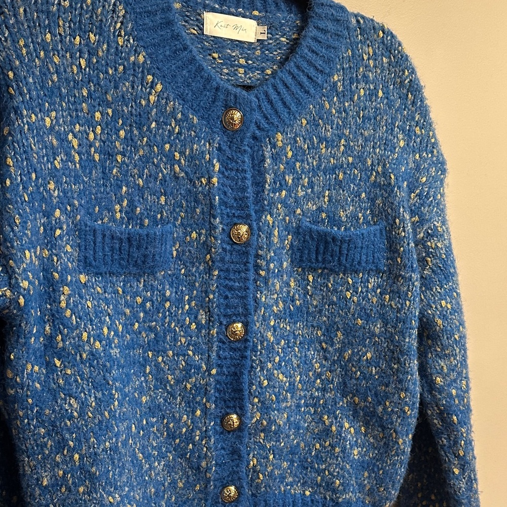 Blue and gold Cardigan - Picture 4 of 8